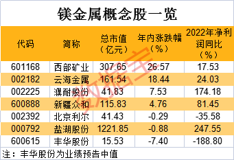 价格“突飞猛进”！产能占全国六成<strong></p>
<p>镁价格</strong>，镁主产区整改发酵，A股龙头一度冲击涨停