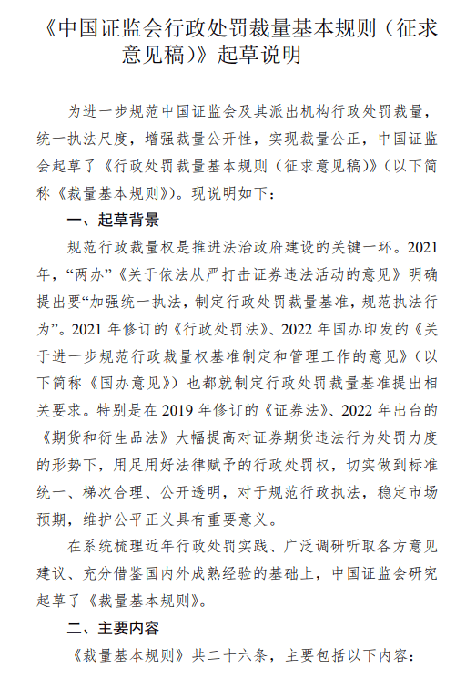 证监会征求意见：“严重损害资本市场投资者、交易者权益<strong></p>
<p>权益交易</strong>，影响恶劣”等情形从重处罚