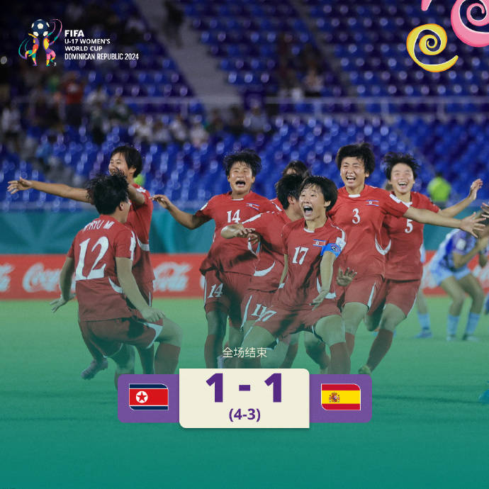 统治力<strong></p>
<p>货币升值</strong>！朝鲜女足连夺世界杯冠军 2024年已拿下4冠