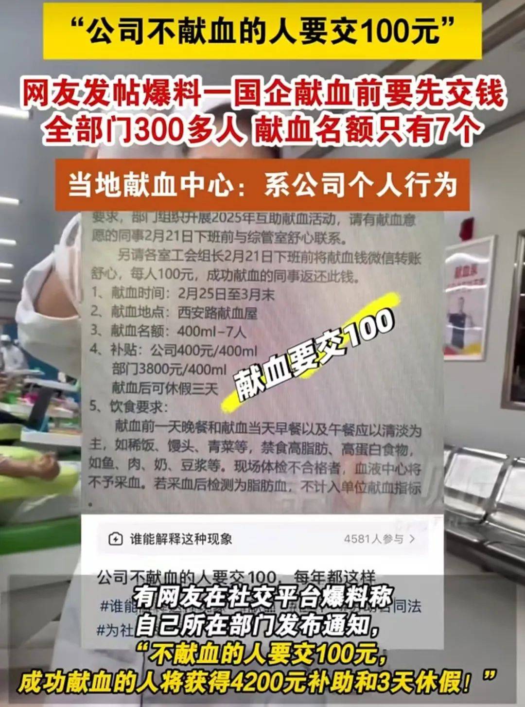 大连一国企被曝要求不献血的人交100元<strong></p>
<p>今日国际原油价</strong>，当地献血中心：属于该公司个人行为