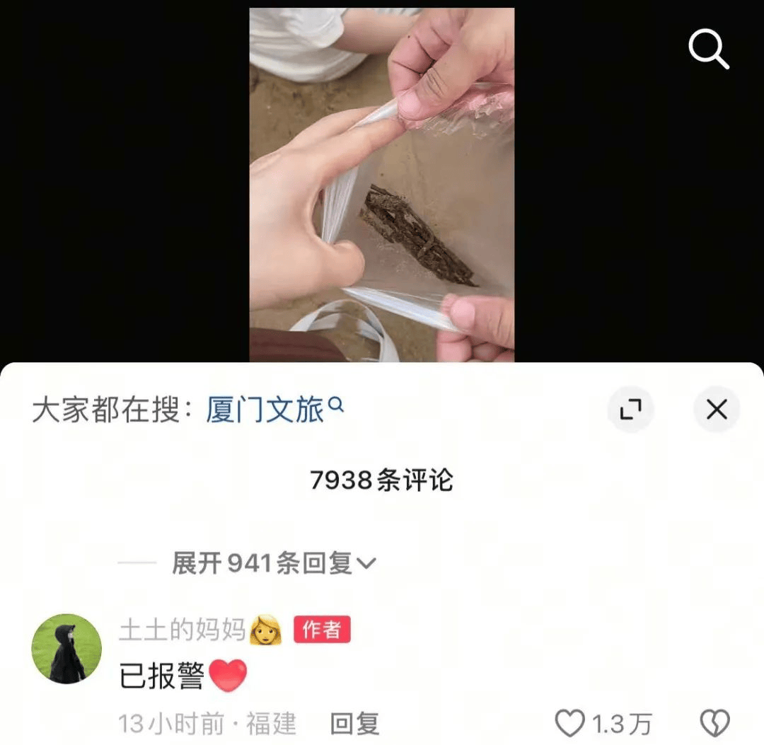 女子在沙滩玩20分钟捡<strong></p>
<p>接原油</strong>了小半兜生锈铁钉