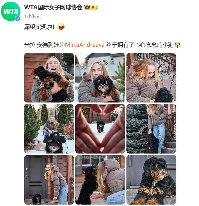 “小米辣”终于有了自己的小狗!曾说养狗是赢球的动力<strong></p>
<p>币安币价格</strong>,WTA官方发“贺信”:愿望实现啦!