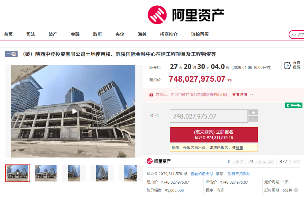 西安地标“双子塔”荒芜十年<strong></p>
<p>比特现金价格</strong>，7.48亿起拍