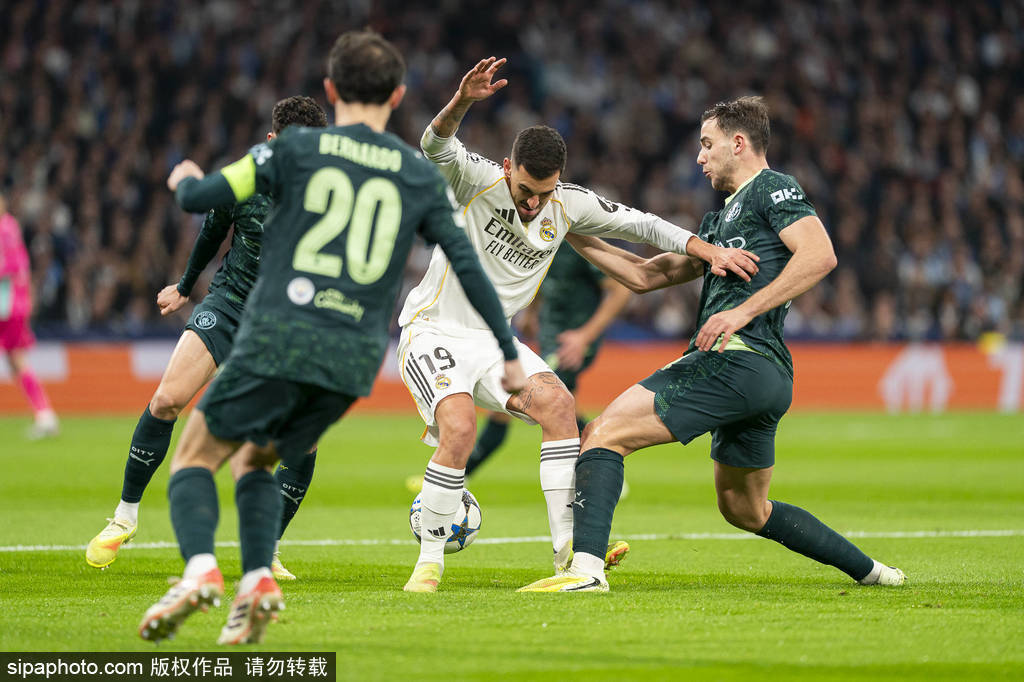 欧冠-罗德里戈破荒哈兰德点射 姆巴佩未登场皇马1-2曼城