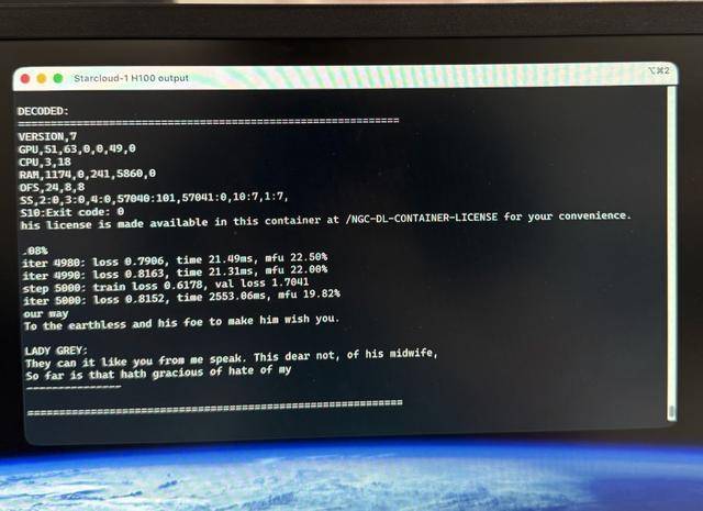 初创公司Starcloud完成史上首次“太空轨道大模型训练”
